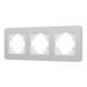 Рамка на 3 поста алюминиевая Arlight FRM-AKIRY-SFAL-3-SR 049740