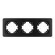 Рамка на 3 поста алюминиевая Arlight FRM-AKIRY-AL-3-BK 049729, изображение 3