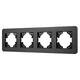 Рамка на 4 поста алюминиевая Arlight FRM-AKIRY-AL-4-BK 049732