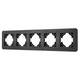 Рамка на 5 постов алюминиевая Arlight FRM-AKIRY-AL-5-BK 049735