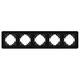 Рамка на 5 постов алюминиевая Arlight FRM-AKIRY-AL-5-BK 049735, изображение 2
