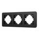 Рамка на 3 поста алюминиевая Arlight FRM-AKIRY-SFAL-3-BK 049741