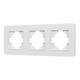 Рамка на 3 поста стеклянная Arlight FRM-OMALI-GS-3-WH 049696