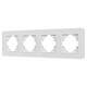 Рамка на 4 поста стеклянная Arlight FRM-OMALI-GS-4-WH 049700