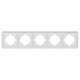 Рамка на 5 постов стеклянная Arlight FRM-OMALI-GS-5-WH 049704, изображение 2
