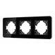 Рамка на 3 поста стеклянная Arlight FRM-OMALI-GS-3-BK 049697