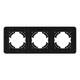 Рамка на 3 поста стеклянная Arlight FRM-OMALI-GS-3-BK 049697, изображение 2