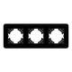 Рамка на 3 поста стеклянная Arlight FRM-OMALI-GS-3-BK 049697, изображение 3
