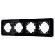 Рамка на 4 поста стеклянная Arlight FRM-OMALI-GS-4-BK 049701