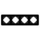 Рамка на 4 поста стеклянная Arlight FRM-OMALI-GS-4-BK 049701, изображение 3