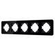 Рамка на 5 постов стеклянная Arlight FRM-OMALI-GS-5-BK 049705