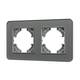 Рамка на 2 поста стеклянная Arlight FRM-OMALI-GS-2-GR 049694