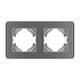 Рамка на 2 поста стеклянная Arlight FRM-OMALI-GS-2-GR 049694, изображение 2