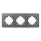 Рамка на 3 поста стеклянная Arlight FRM-OMALI-GS-3-GR 049698, изображение 2