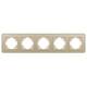 Рамка на 5 постов стеклянная Arlight FRM-OMALI-GS-5-GD 049707, изображение 2