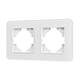 Рамка на 2 поста стеклянная Arlight FRM-OMALI-SFGS-2-WH 049708