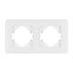 Рамка на 2 поста стеклянная Arlight FRM-OMALI-SFGS-2-WH 049708, изображение 2