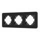 Рамка на 3 поста стеклянная Arlight FRM-OMALI-SFGS-3-BK 049713