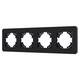 Рамка на 4 поста стеклянная Arlight FRM-OMALI-SFGS-4-BK 049717
