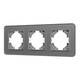 Рамка на 3 поста стеклянная Arlight FRM-OMALI-SFGS-3-GR 049714