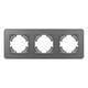 Рамка на 3 поста стеклянная Arlight FRM-OMALI-SFGS-3-GR 049714, изображение 3