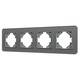 Рамка на 4 поста стеклянная Arlight FRM-OMALI-SFGS-4-GR 049718