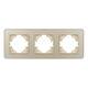 Рамка на 3 поста стеклянная Arlight FRM-OMALI-SFGS-3-GD 049715, изображение 3