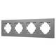 Рамка на 4 поста пластиковая Arlight FRM-PERIO-PL-4-GR 049760