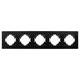 Рамка на 5 постов пластиковая Arlight FRM-PERIO-PL-5-BK 049763, изображение 3