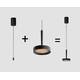 Подвесной светильник (без основания) Italline IT02-025 black 3000K, изображение 2