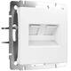 Розетка двойная Ethernet RJ-45 Werkel белый матовый W1181161 4690389192272
