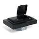 Розетка 2-местная 2P+PE Stekker Эрна с крышкой черный PST16-9015-03 49138, изображение 5