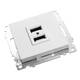 Розетка 2хUSB Stekker Катрин белый GLS10-7115-01 39686, изображение 4