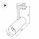 Трековый светодиодный светильник Arlight SP-Polo-Track-Leg-R65-8W Day4000 027468, изображение 2