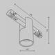 Трековый светодиодный светильник Maytoni Technical Magnetic Exility Alfa TR122-4-7W-DS-B, изображение 2