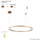 Подвесной светодиодный светильник Crystal Lux Fortuna SP88W Led Gold, изображение 4