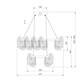 Подвесной светодиодный светильник Bogates Farfalla 90374/2, изображение 2